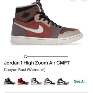 Jordan 1 High Zoom Air CMFT in Rust and Black